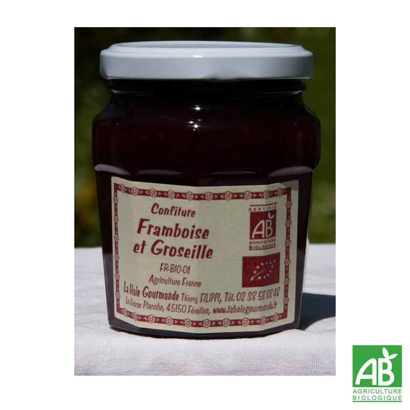 Confiture de framboise et groseille bio