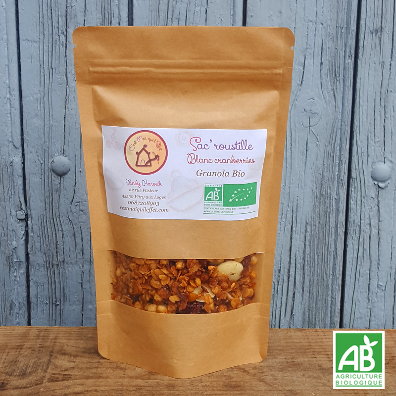 Granola Blanc Cranberries bio