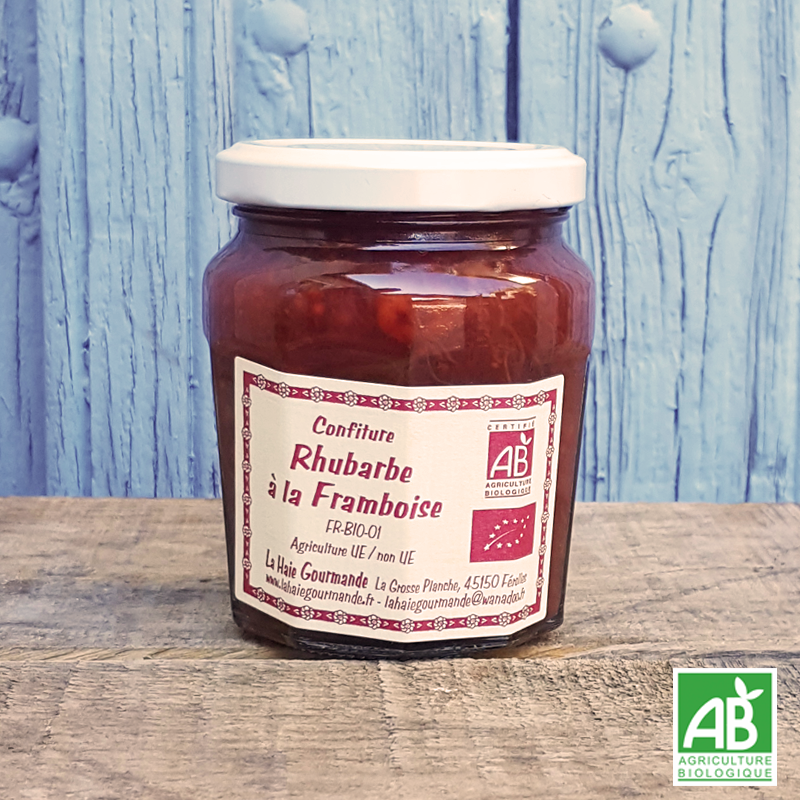 Confiture de Rhubarbe à la framboise bio