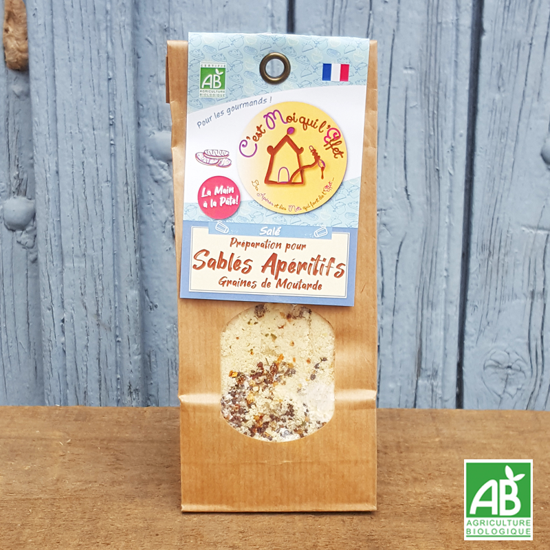 Kit pour sablés apéritif graines de moutarde Kit pour sablés apéritif graines de moutarde
