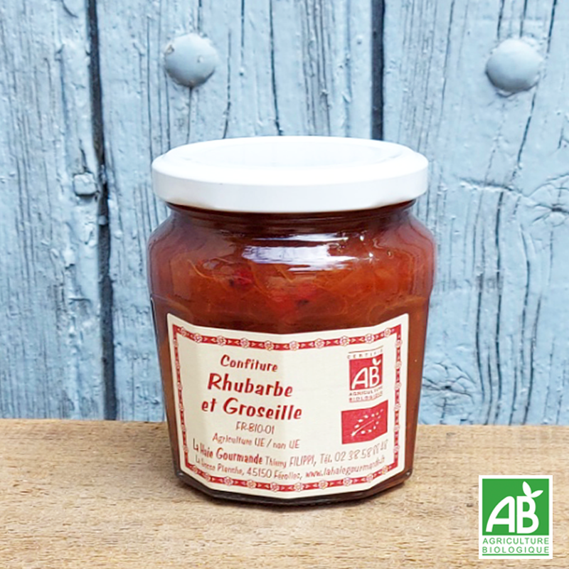 Confiture de Rhubarbe à la groseille bio