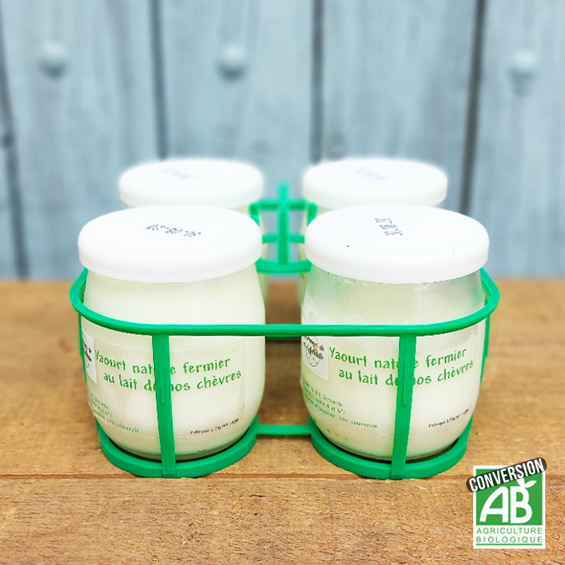 Yaourt lait de chèvre x4 - conversion bio