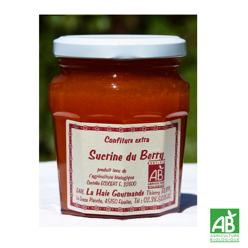 Confiture de Sucrine du Berry bio.