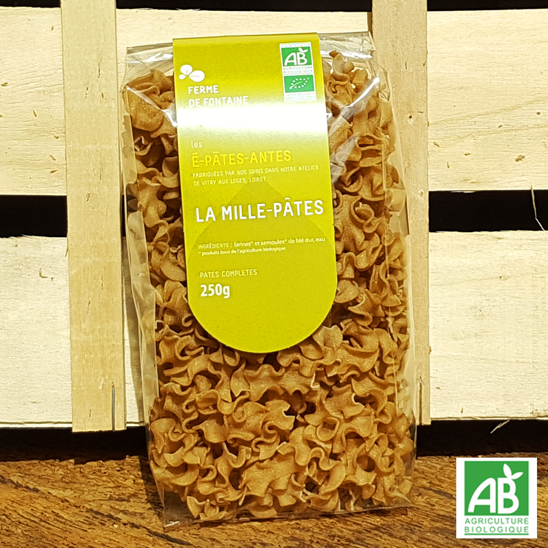 Pâtes bio - "La Mille pâtes" - Les É-Pâtes-Antes (250g) Pâtes bio - "La Mille pâtes" - Les É-Pâtes-Antes (250g)