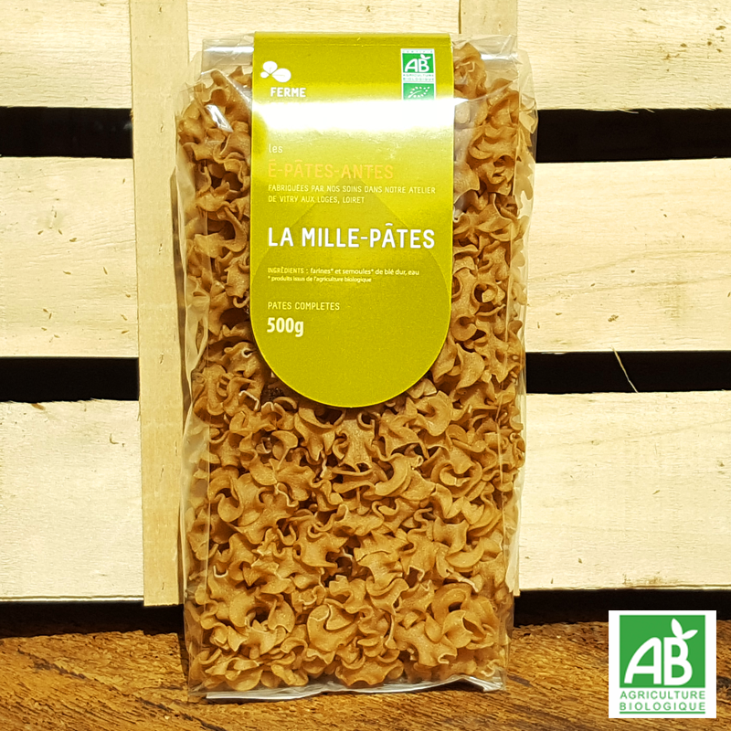 Pâtes bio - "La Mille pâtes" - Les É-Pâtes-Antes (500g) Pâtes bio - "La Mille pâtes" - Les É-Pâtes-Antes (500g)
